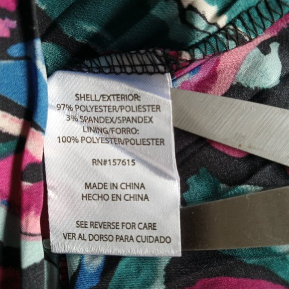 Nicole Miller Smocked Waist Midi Dress Women's Size Small Multicolor Print - Picture 8 of 10